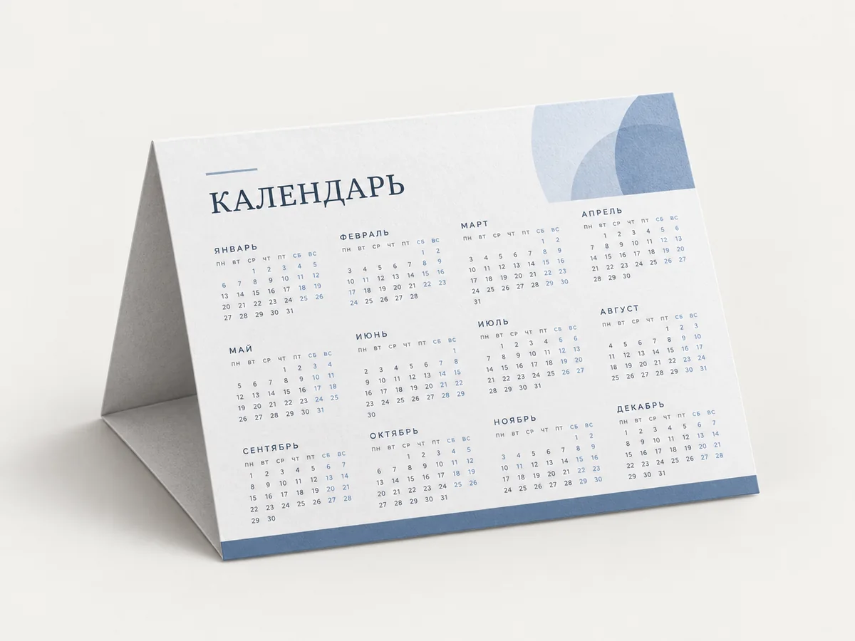 Календари-домики — пример изделия